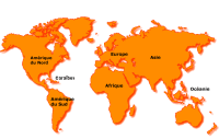 carte des 5 continents