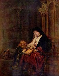 Timothée enfant. Peinture de Rembrandt