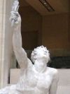 vue partielle du Coureur de marathon annonçant la victoire (Musée du Louvre, Paris)