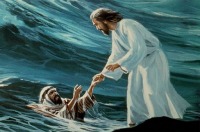 Jésus retire Pierre de l'eau