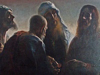 Jésus discutant avec les pharisiens