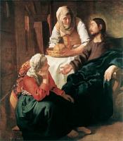Jésus, Marthe et Marie - par Jan Vermeer van Delft, Nat. Gallery of Scotland