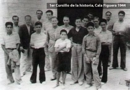 Participants au premier cursillo animé par Eduardo Bonnin - Cala Figuera, 1944