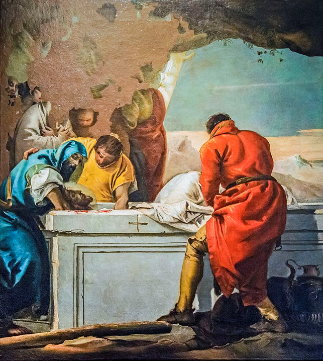 Jésus est mis au tombeau