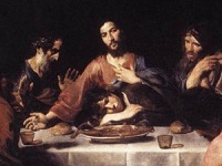 Jean penché sur Jésus à la dernière cène