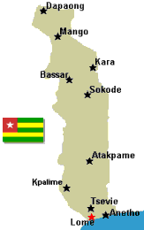 carte du Togo