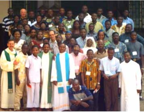 Le groupe des participants au 1er cursillo du Togo, à Atakpamé en janvier 2005